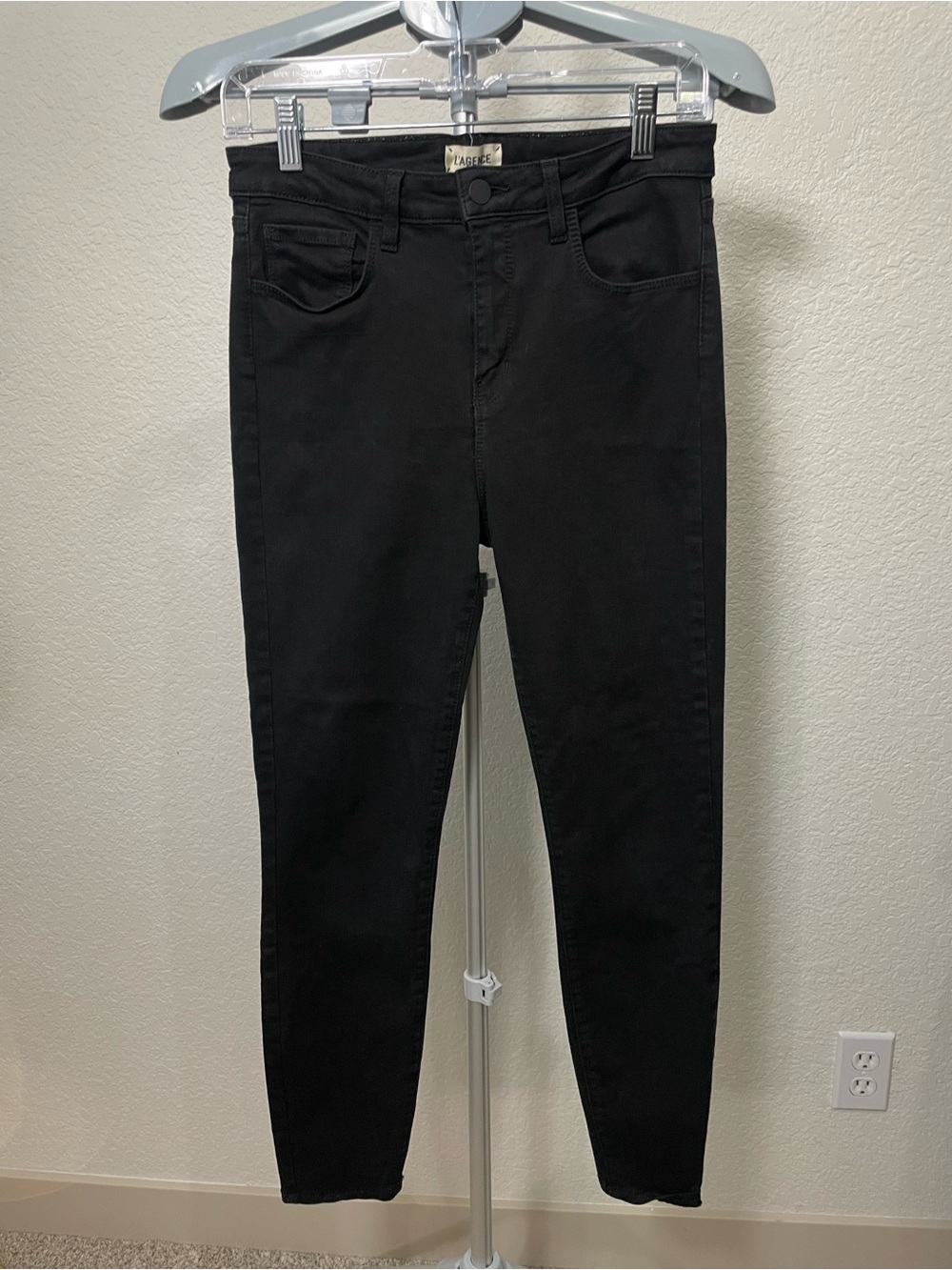 L’AGENCE Black Skinny Jeans Size 29 Stretch Designer Denim Made in USA